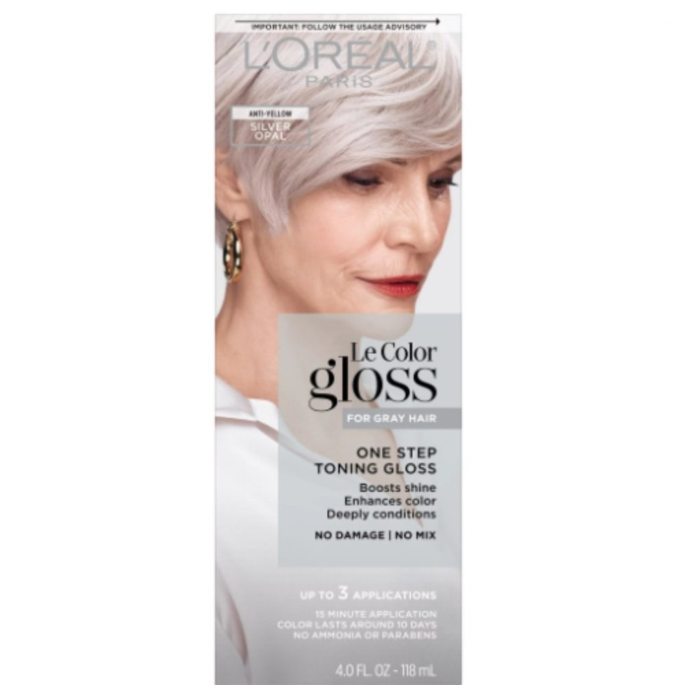 L'Oreal Paris Le Color Gloss One Step In-Shower Toning Gloss, Silver Opal